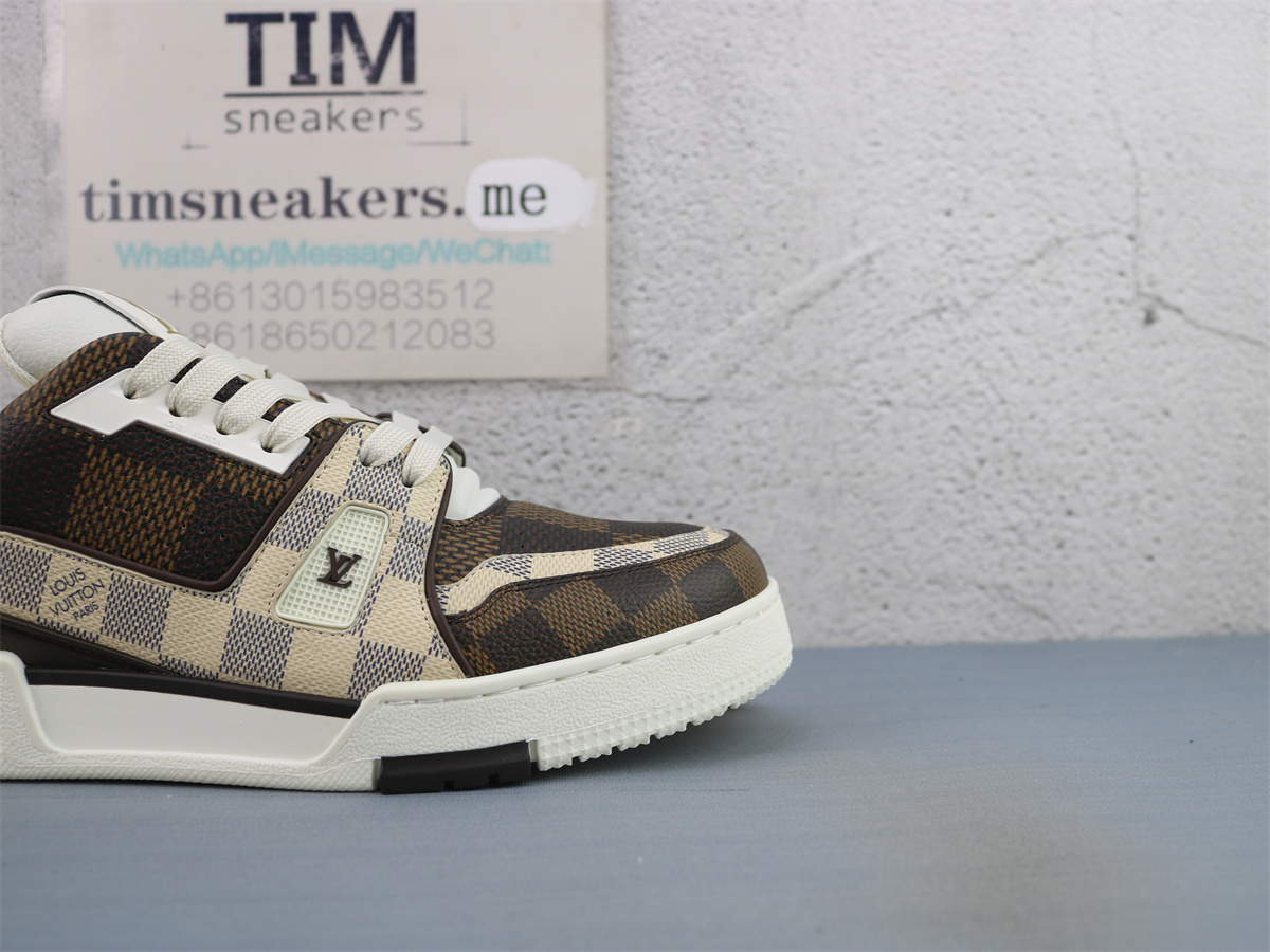 LV Trainer Sneaker #54 Coffee Old Plaid